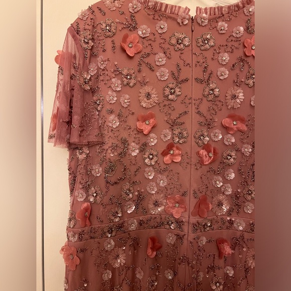 Mac Duggal Blush Floral Midi Dress - Picture 10 of 16